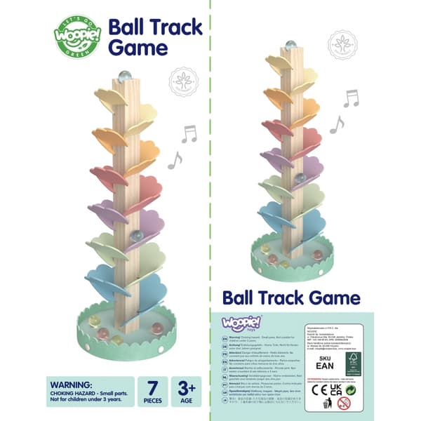 WOOPIE GREEN Träbollsbana Musikal Regnbågsträd Montessori FSC