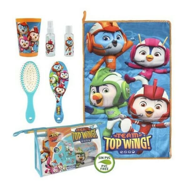 Rejsetoilettaske-sæt til børn Top Wing 72627 (6 pcs) Turkisblå