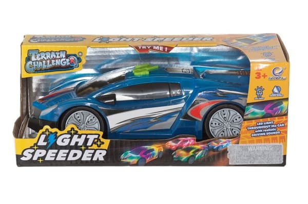 Light Speeder Bil med lys og lyd blå