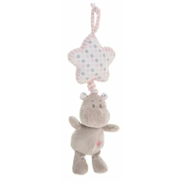 Mjuk skallra Flodhäst 35 cm Rosa