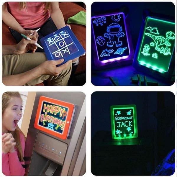 Strålningsfri Magic Pad Light Up LED Board .Rita Radera Repetera