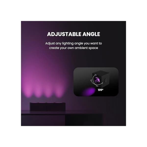 Intelligent lampa Yeelight Cube - Spelspot av kubform - Rotad bas