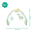 Miniatyrbild 5 av 5: BADABULLE Universal babyaktivitetsbåge, 3 sensoriska leksaker, lätt att placera med 360° roterande klämmor
