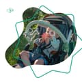 Miniatyrbild 2 av 5: BADABULLE Universal babyaktivitetsbåge, 3 sensoriska leksaker, lätt att placera med 360° roterande klämmor