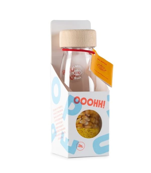 Spion sensorisk flaska - Fast - Blandad - 14 x 4 cm - Gul - 3 månader - Baby - Petit Boum - Nej