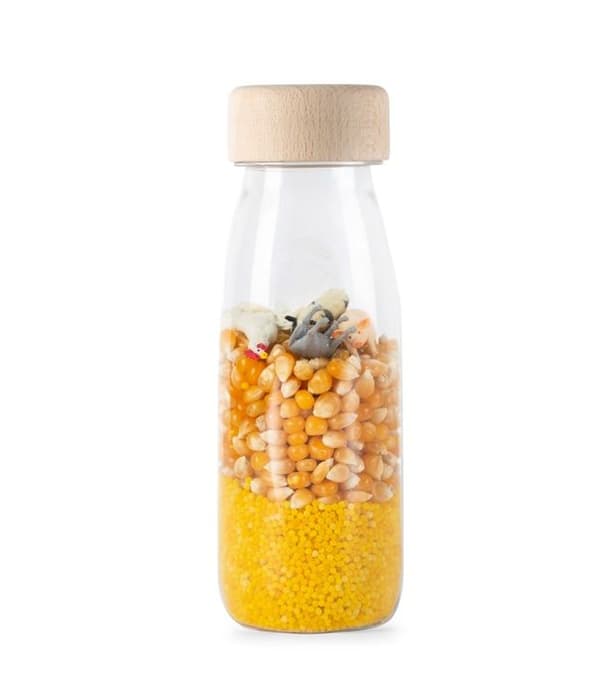 Spion sensorisk flaska - Fast - Blandad - 14 x 4 cm - Gul - 3 månader - Baby - Petit Boum - Nej