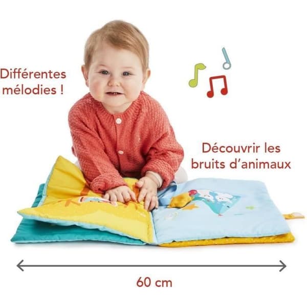 Interaktiv uppvaknande bok VULLI Touch&Play Book Sophie la girafe et ses amis - 8 sidor - Melodier