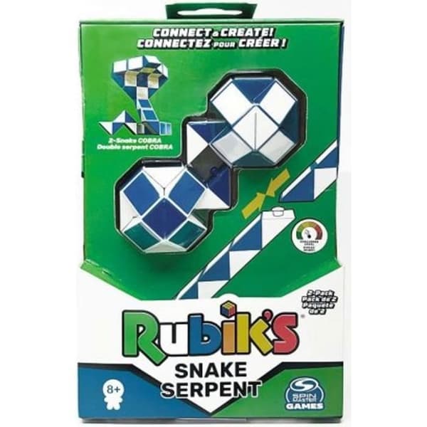 Rubik's Cube Original Snake - SPIN MASTER - Snake 2 - Vit - Barn - Plast - 13 x 19,5 x 4,5 cm - Blå