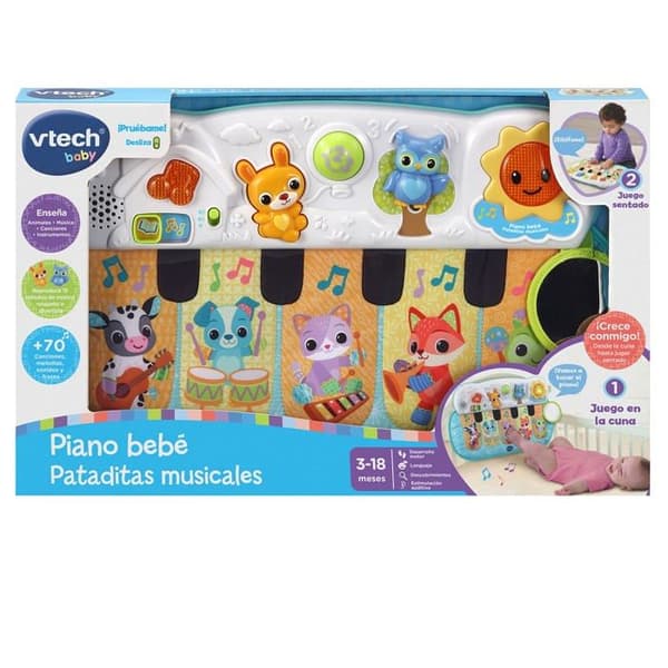 Vtech awakening key - 80-158167 - Baby - Baby piano Musikkuddar | Leksak för baby +3 månader | ESP-version | Flerfärgad