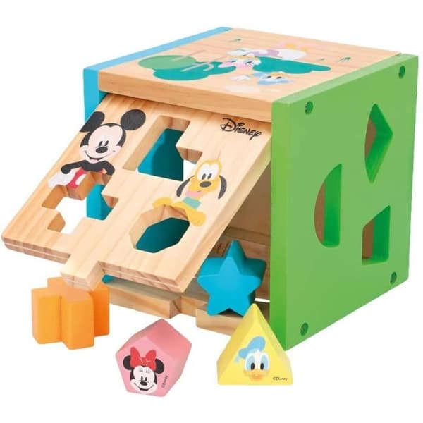 Disney Musse och Minnie byggspel i trä - 15 cm kub - Olika färger