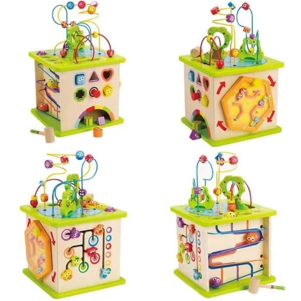 Country Critters Hape Activity Cube - Utvecklingsleksak i trä för spädbarn från 12 månader och uppåt