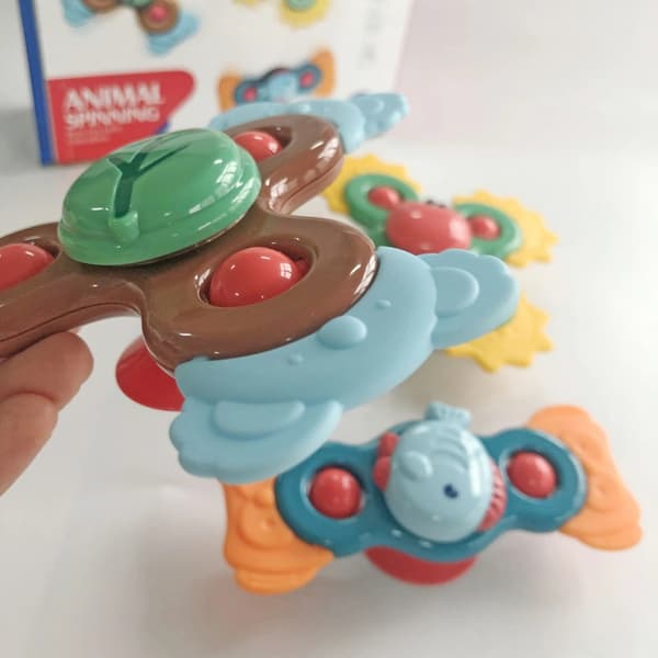 WOOPIE BABY Snurrande Sensorisk Pedagogisk Leksak 3-i-1 Färgglad