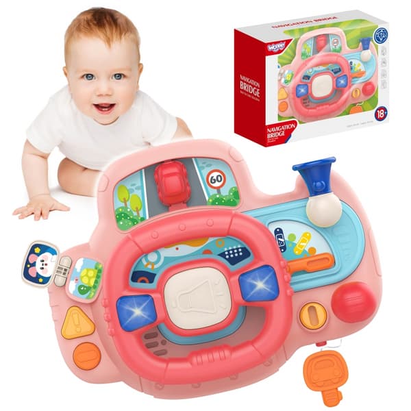 WOOPIE BABY Interaktiivinen lasten auton ohjauspyörä valolla ja äänellä