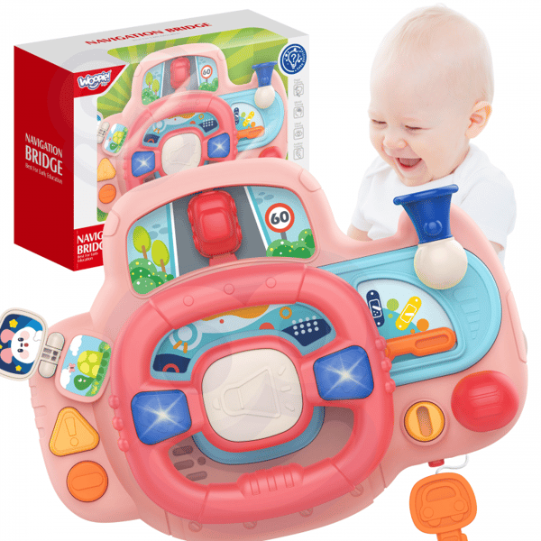 WOOPIE BABY Interaktiivinen lasten auton ohjauspyörä valolla ja äänellä