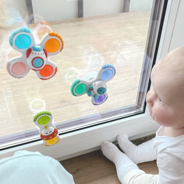 WOOPIE BABY Snurrande Sinnesleksak Raket Alien Ufo – 3 st.