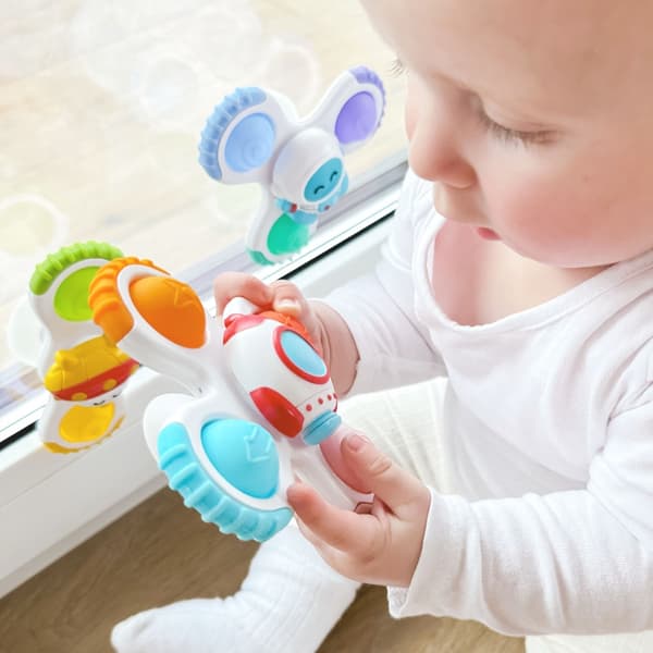 WOOPIE BABY Snurrande Sinnesleksak Raket Alien Ufo – 3 st.