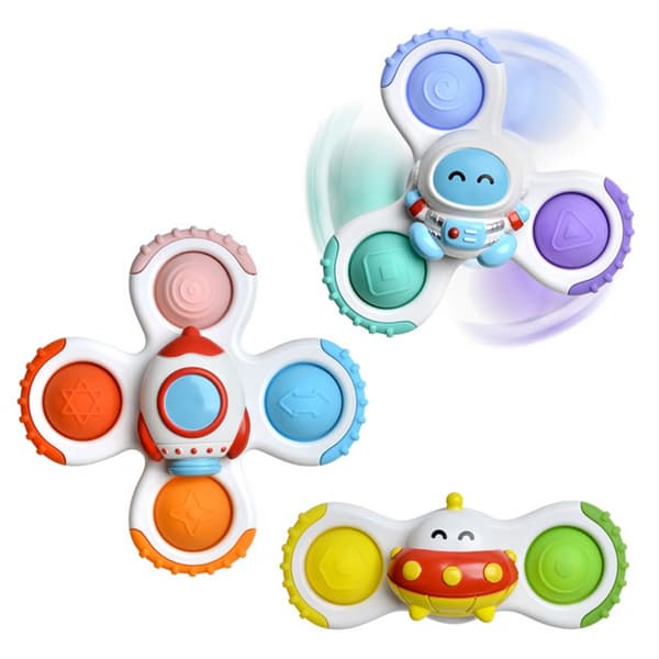 WOOPIE BABY Snurrande Sinnesleksak Raket Alien Ufo – 3 st.