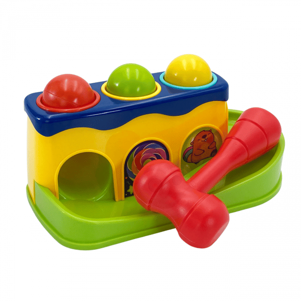 WOOPIE BABY Värikäs läpiheitolelu Montessori-vasaralla