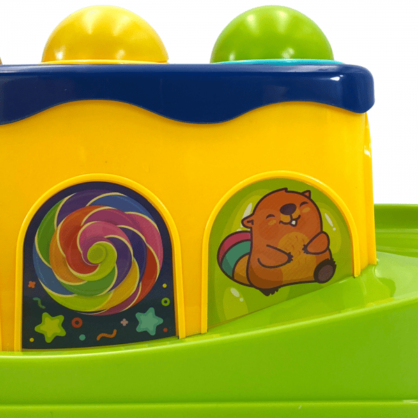 WOOPIE BABY Värikäs läpiheitolelu Montessori-vasaralla