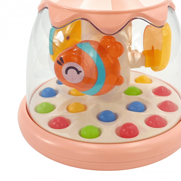 WOOPIE BABY Färgglada Djur Rosa Snurra med Bollar Karusell