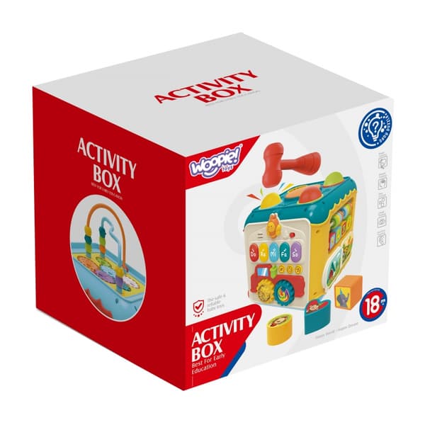 WOOPIE BABY Multifunktionell Montessori Aktivitetskube 6-i-1 – Från 18 Månader