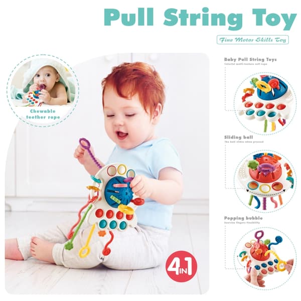 WOOPIE BABY Montessori Sensorisk Bitleksak, Multifunktionell 0+