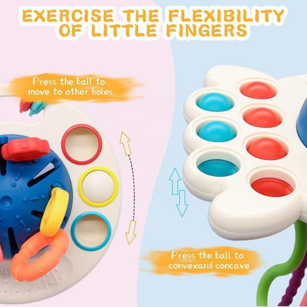 WOOPIE BABY Montessori Sensorisk Bitleksak, Multifunktionell 0+