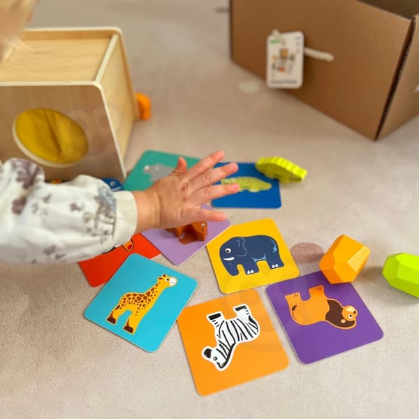 TOOKY TOY Box XXL Montessori-låda Pedagogisk 7-i-1 Sensorisk 31–36 månader