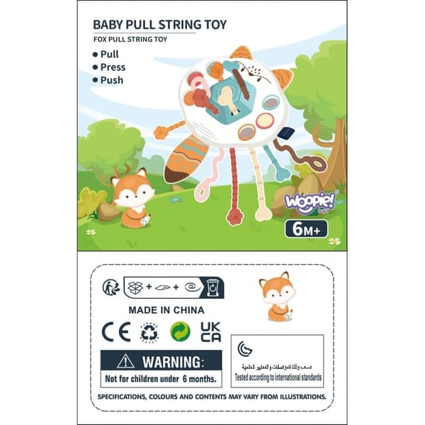 woopie baby sanselegetøj Montessori bidering rangle multifunktionel ræv