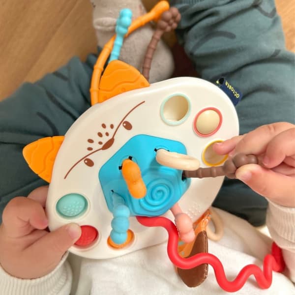 woopie baby sanselegetøj Montessori bidering rangle multifunktionel ræv