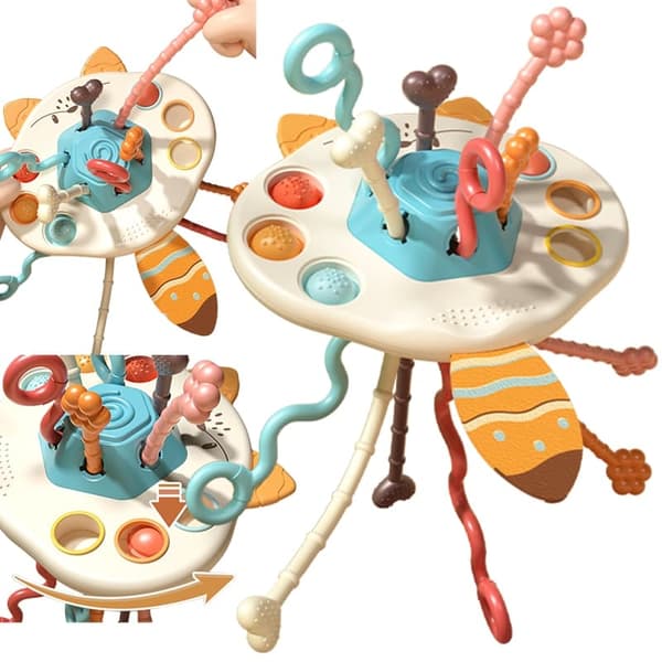 woopie baby sanselegetøj Montessori bidering rangle multifunktionel ræv