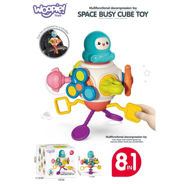 WOOPIE BABY Montessori Cube Sensorisk terning 8-i-1