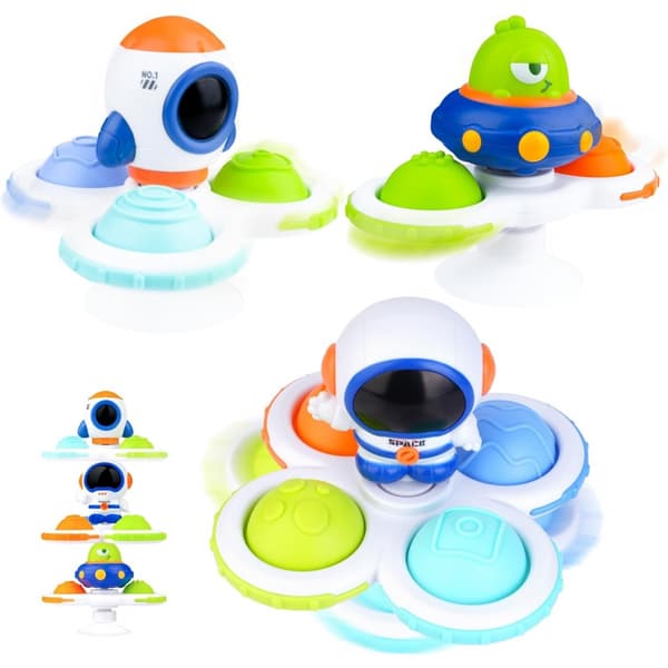 WOOPIE BABY Rymdsnurra Pop-it Sensoriskt Leksakset – Utbytbara Delar, 3 st