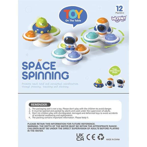 WOOPIE BABY Rymdsnurra Pop-it Sensoriskt Leksakset – Utbytbara Delar, 3 st