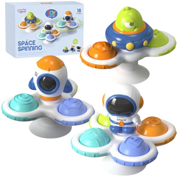 WOOPIE BABY Rymdsnurra Pop-it Sensoriskt Leksakset – Utbytbara Delar, 3 st
