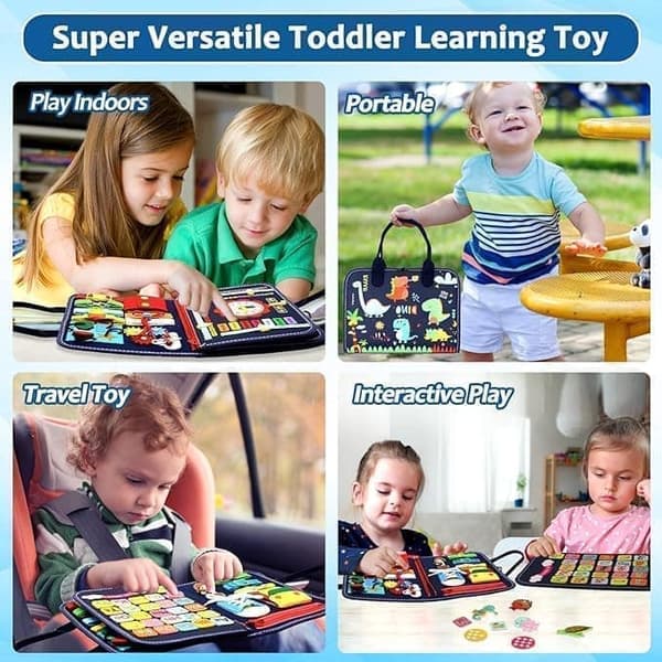 Busy Board Montessori Toy - Aktivitets- och utvecklingsleksaker för barn ,Montessorispel Lär dig finmotorik, Alzheimers produkter