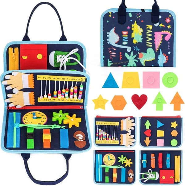 Busy Board Montessori Toy - Aktivitets- och utvecklingsleksaker för barn ,Montessorispel Lär dig finmotorik, Alzheimers produkter