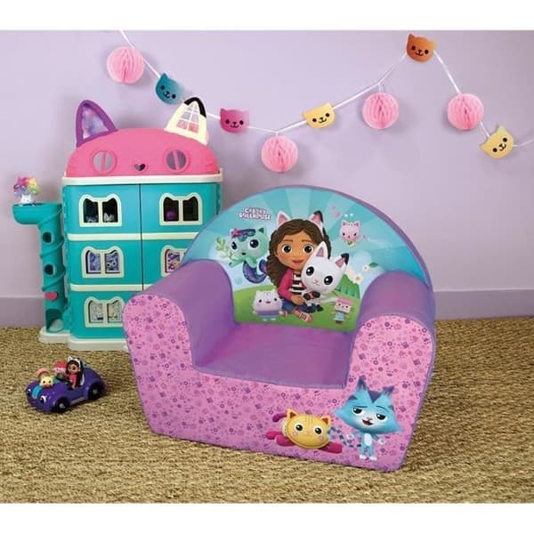 GABBY OG DET MAGISKE HUS børneklubstol - Fun House - Pink - L.52 x D.33 x H.42 cm