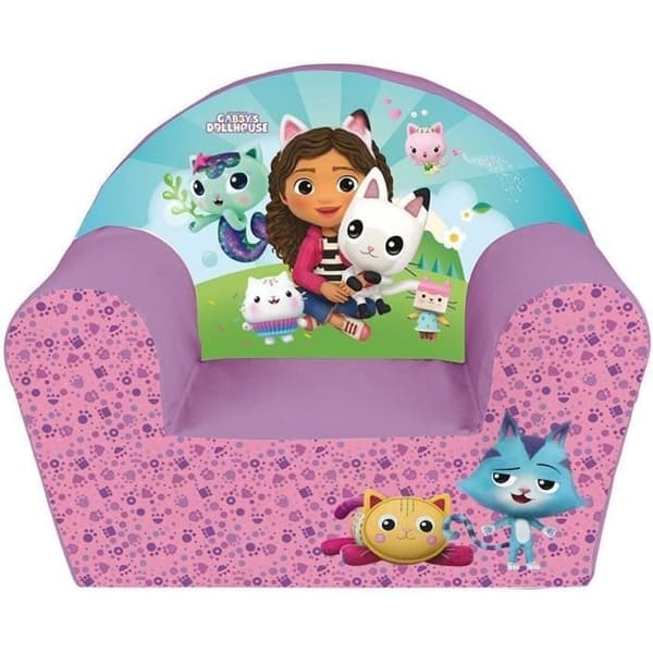 GABBY OG DET MAGISKE HUS børneklubstol - Fun House - Pink - L.52 x D.33 x H.42 cm