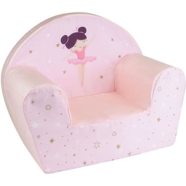 Barnstol för ballerinadansklubb - FUN HOUSE - B.52 x D.33 x H.42 cm - Rosa