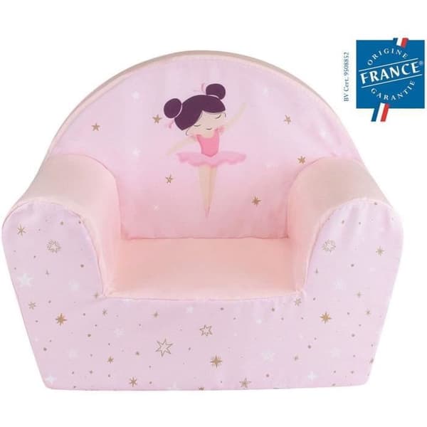 Barnstol för ballerinadansklubb - FUN HOUSE - B.52 x D.33 x H.42 cm - Rosa