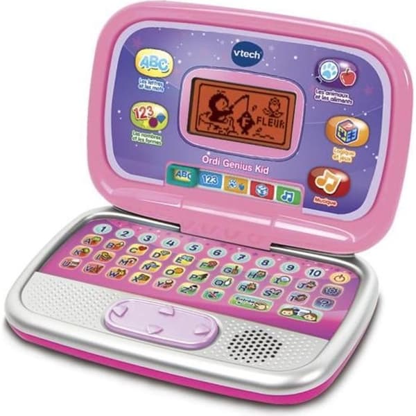 Interaktiv børnecomputer - VTECH - Ordi Genius Kid - Pink - 20 aktiviteter - Kan tilpasses