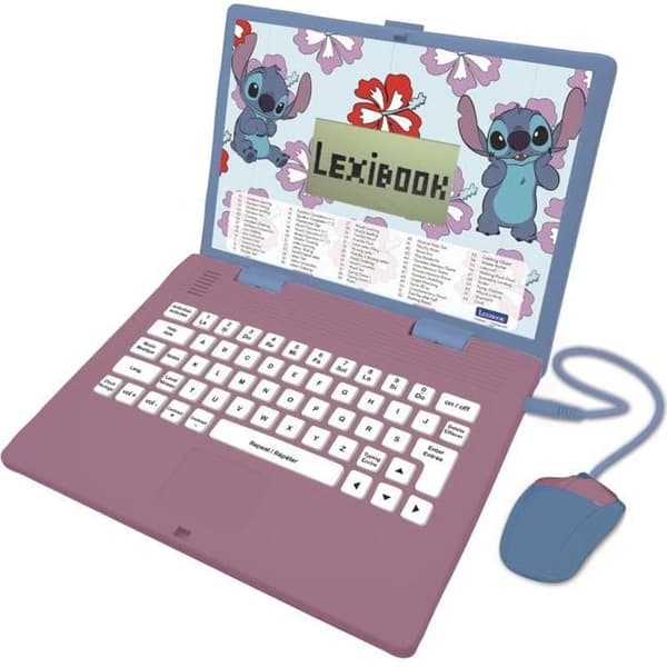 Tosproget pædagogisk computer STITCH – 124 aktiviteter (fransk-engelsk) Blå, Lilla