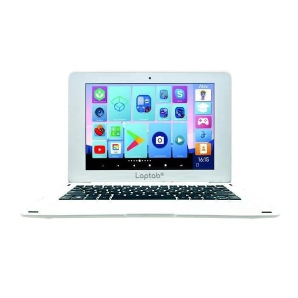LAPTAB Touchscreen-bærbar computer til børn fra 7 år, 10,1 Full HD-skærm, 128 GB lagerplads, 4 GB RAM, LEXIBOOK