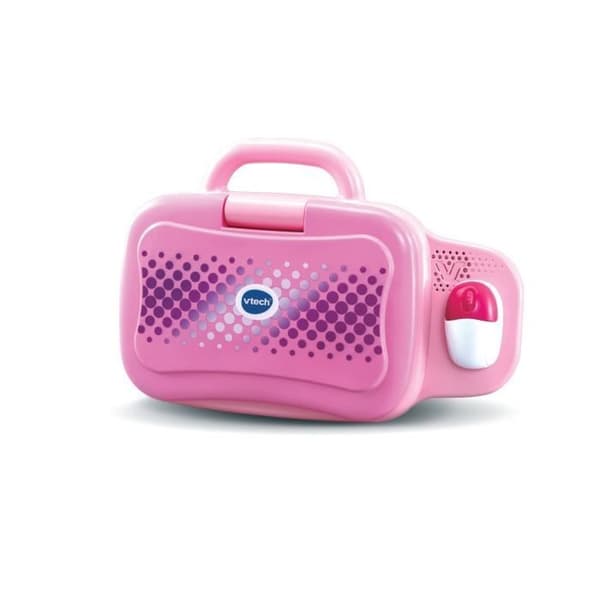 VTECH ORDI GENIUS PRO PINK pedagogisk dator för barn i åldrarna 3 till 7 med mus och 20 aktiviteter inkluderade
