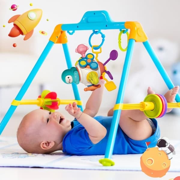 OBOSOE Montessori 8-i-1 Busy Sensory Activity Cube, finmotorik legetøj til børn 1-3 år