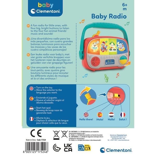 CLEMENTONI Talking Baby Radio