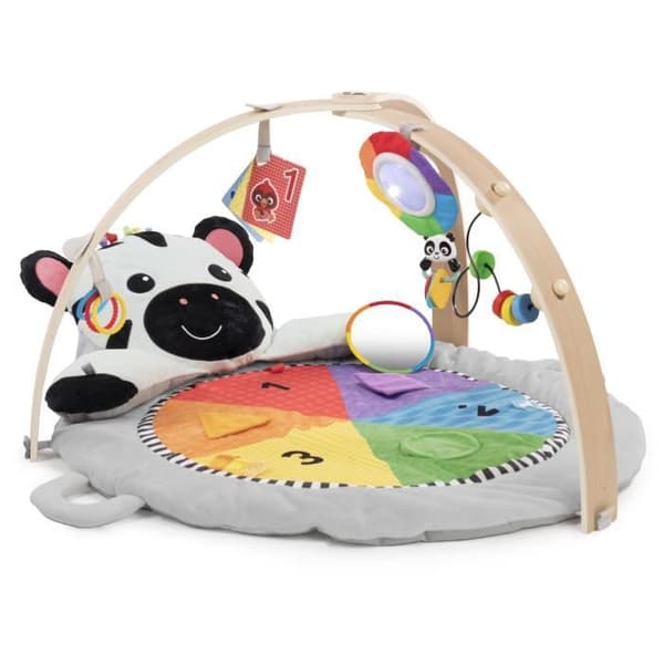 BABY EINSTEIN Ocean Explorers -leikkimatto - Zen-seepra, puinen leikkikaari ja moniaistilelut
