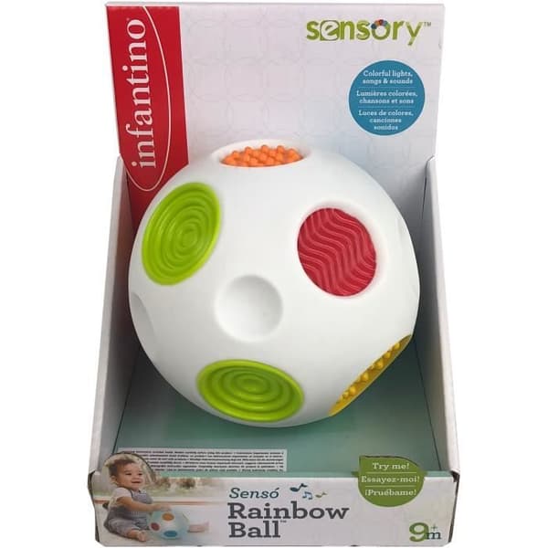 Interaktiv babyleksak - INFANTINO - Senso' Ljudboll - 4 melodier - 7 färger och ljus - 6 texturer
