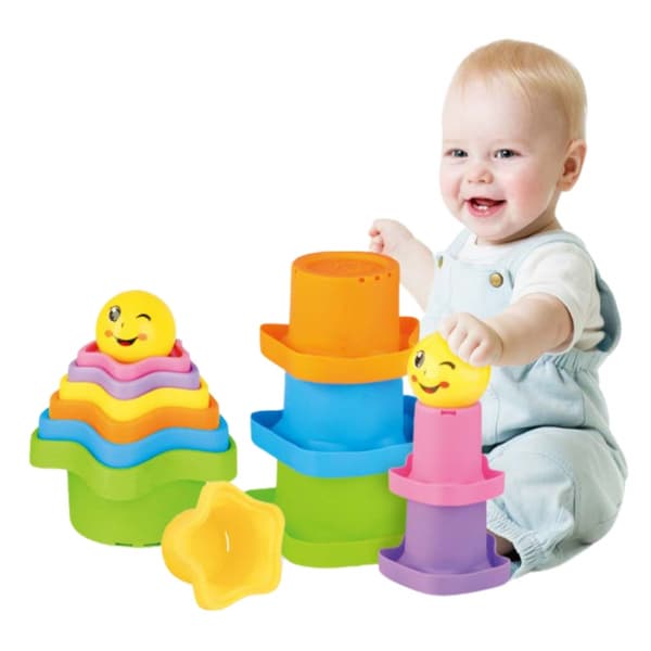 WOOPIE BABY Pyramid Sinneskoppar Stjärnor + Boll